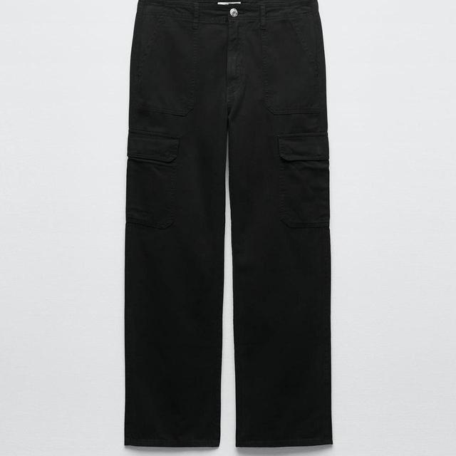 Zara Women's Cargo Trousers - Black - UK 6 on Productcaster.