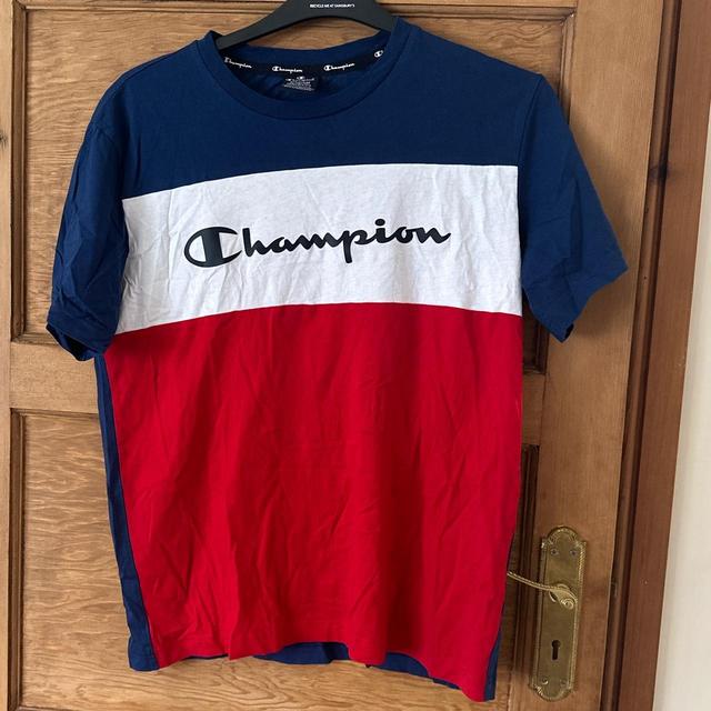 Champion Men's T-shirt - Blue/Red - M on Productcaster.