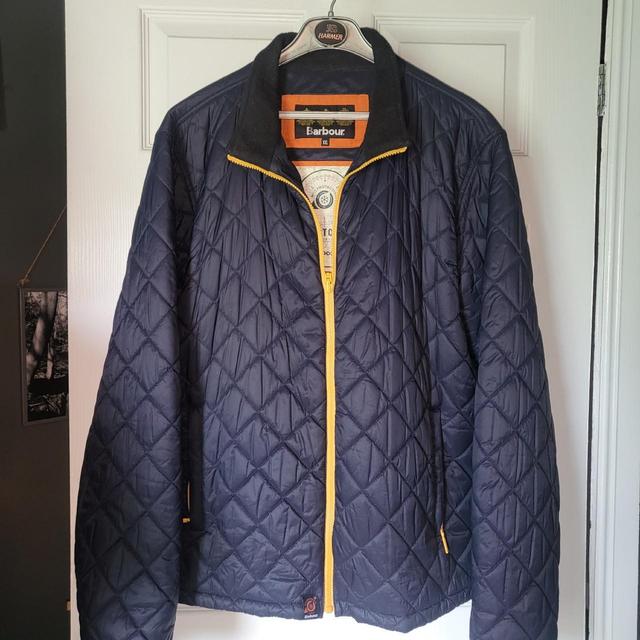 Barbour Men's Lightweight Jacket - Yellow/Navy - XXL on Productcaster.