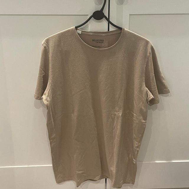 Selected Homme Men's T-shirt - Tan - L on Productcaster.