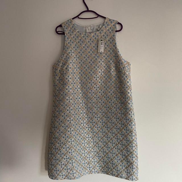 River Island Women's Dress - Silver/Blue - 12 on Productcaster.