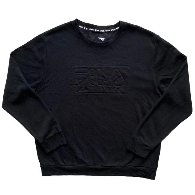 Fila Men's Sweatshirt - Black - XL on Productcaster.