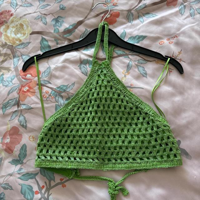 Bershka Women's Crop top - Green - 8 on Productcaster.