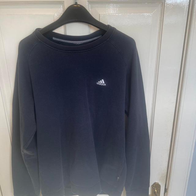 Adidas Men's Sweatshirt - Navy - M on Productcaster.