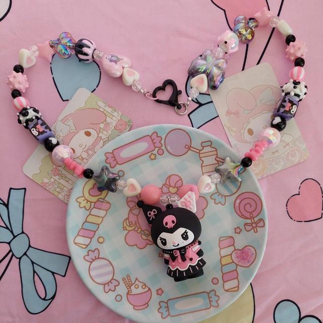 Sanrio Women's Necklace - Black/Pink on Productcaster.