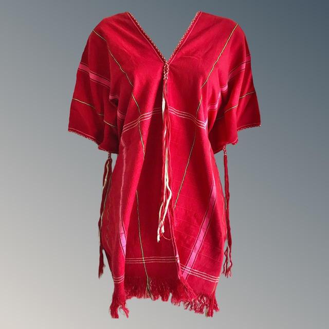 Handmade Women's Blouse - Red/Pink - One size on Productcaster.