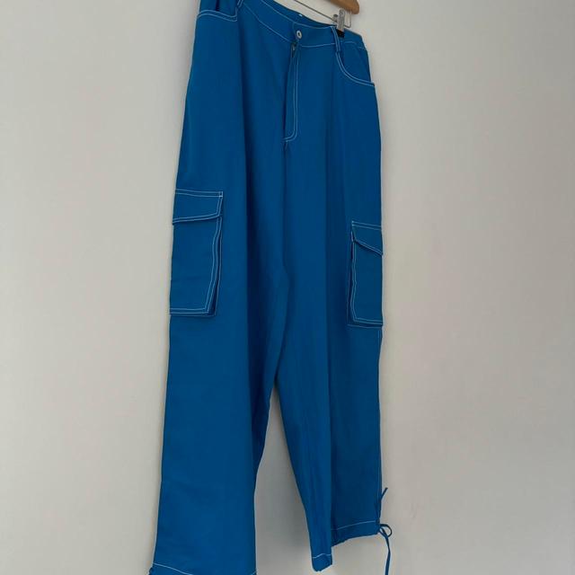 Collusion Women's Cargo Trousers - Blue - UK 14 on Productcaster.