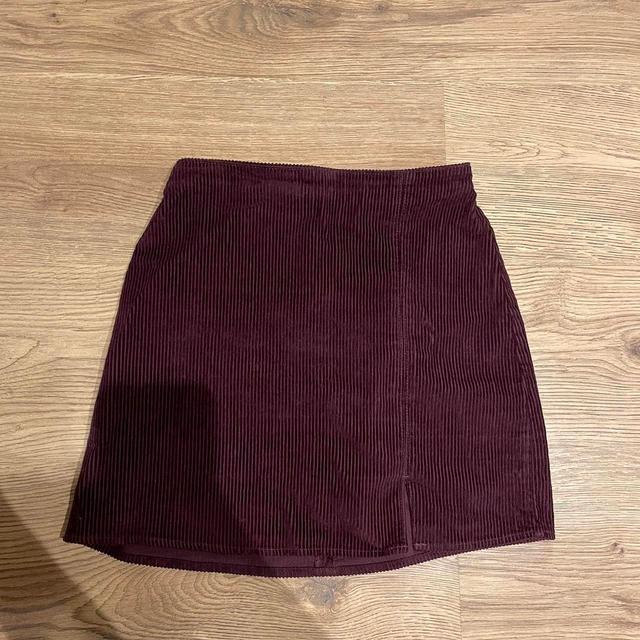 Hollister Co. Women's Skirt - Burgundy - UK 6 on Productcaster.