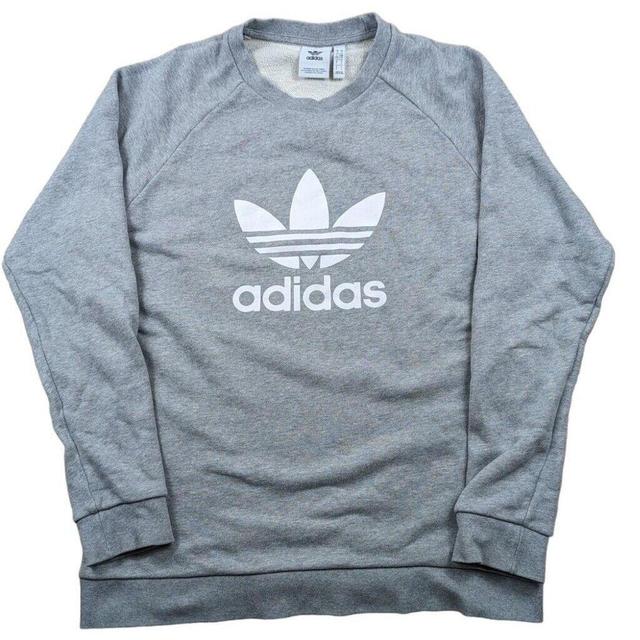 Adidas Men's Sweatshirt - Grey - L on Productcaster.