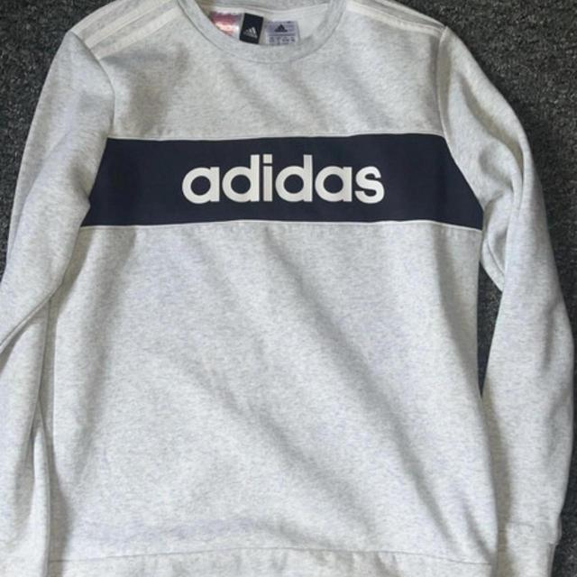 Adidas Kids' Jumper - Grey/White - 13 years on Productcaster.