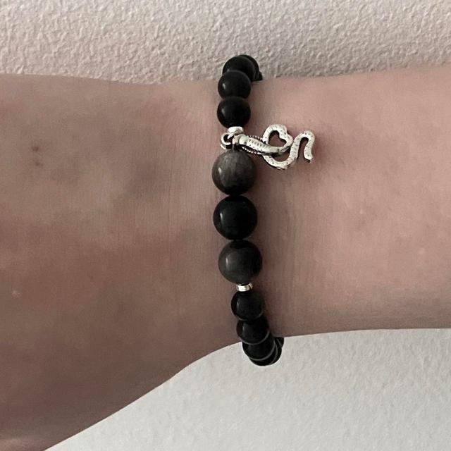 Custom Women's Bracelet - Black/Silver on Productcaster.