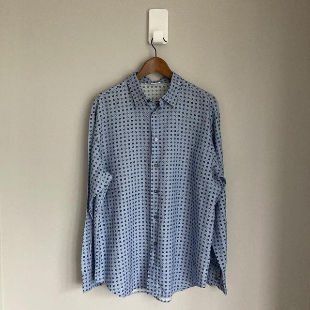 Brioni Men's Shirt - Blue - XL on Productcaster.