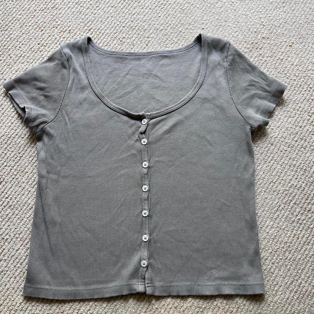 Brandy Melville Women's Crop top - Grey - 6 on Productcaster.