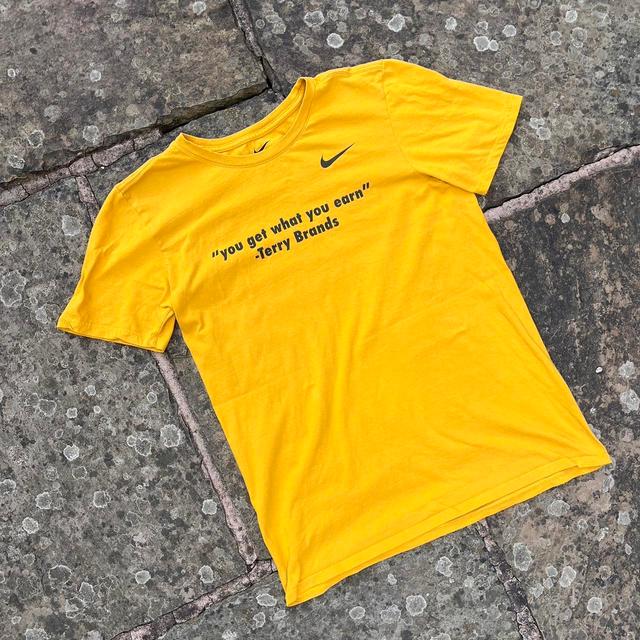 Nike Men's T-shirt - Yellow - S on Productcaster.