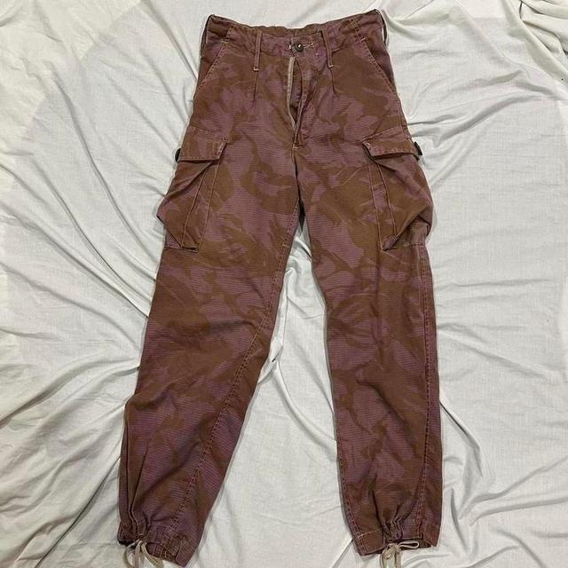 Vintage Men's Cargo Trousers - Brown/Pink - M on Productcaster.