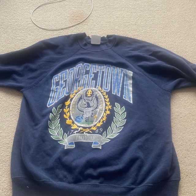 American Vintage Women's Sweatshirt - Navy/Blue - S on Productcaster.