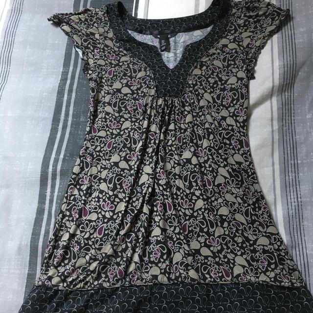 H&M Women's Blouse - Purple/Grey - S on Productcaster.