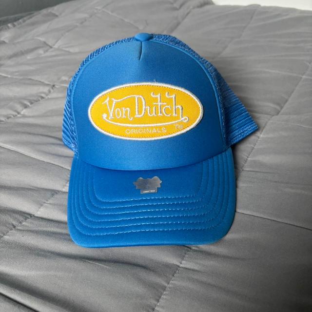 Von Dutch Men's Caps - Blue/Yellow on Productcaster.