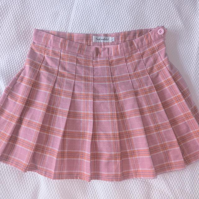 Women's Mini Skirt - Orange/Pink - UK 12 on Productcaster.