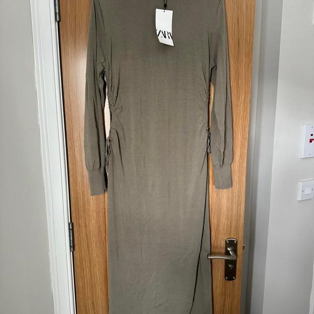 Zara Women's Dress - Khaki/Green - M on Productcaster.