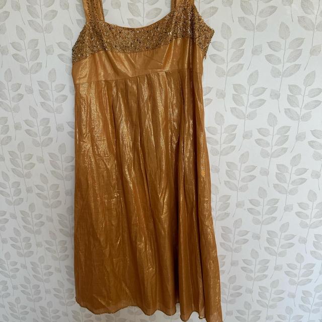 Women's A-line Dress - Gold - 10 on Productcaster.