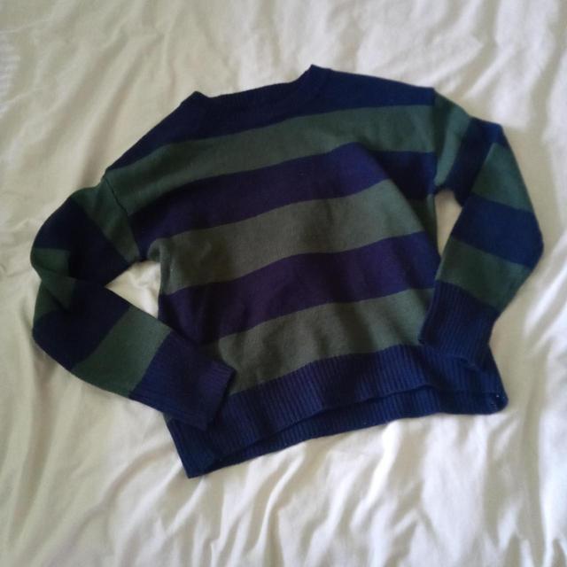 Brandy Melville Women's Jumper - Navy/Green - S on Productcaster.