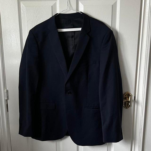 DKNY Men's Tailored jacket - Navy/Blue - L on Productcaster.