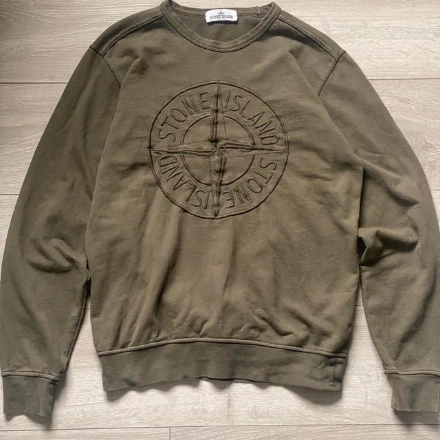 Stone Island Men's Sweatshirt - Khaki/Black - S on Productcaster.