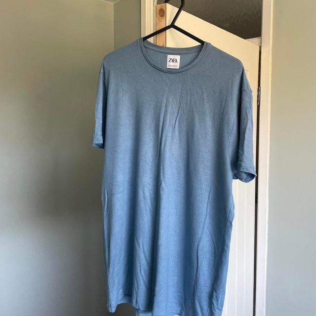 Zara Men's T-shirt - Blue - M on Productcaster.