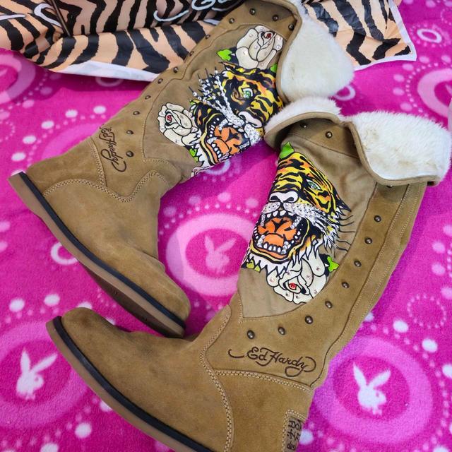 Ed Hardy Women's Boots - White/Tan - UK 4.5 on Productcaster.