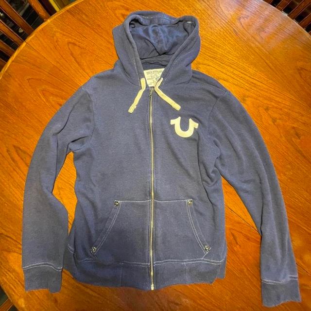 True Religion Men's Hoodie - Navy - L on Productcaster.