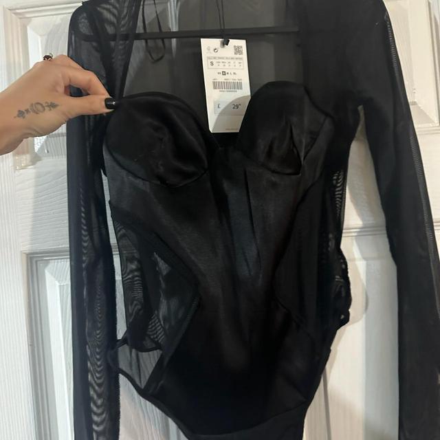 Zara Women's Bodysuit - Black - S on Productcaster.