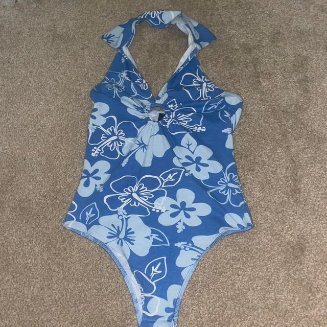 Primark Women's Bodysuit - Blue/White - XS on Productcaster.