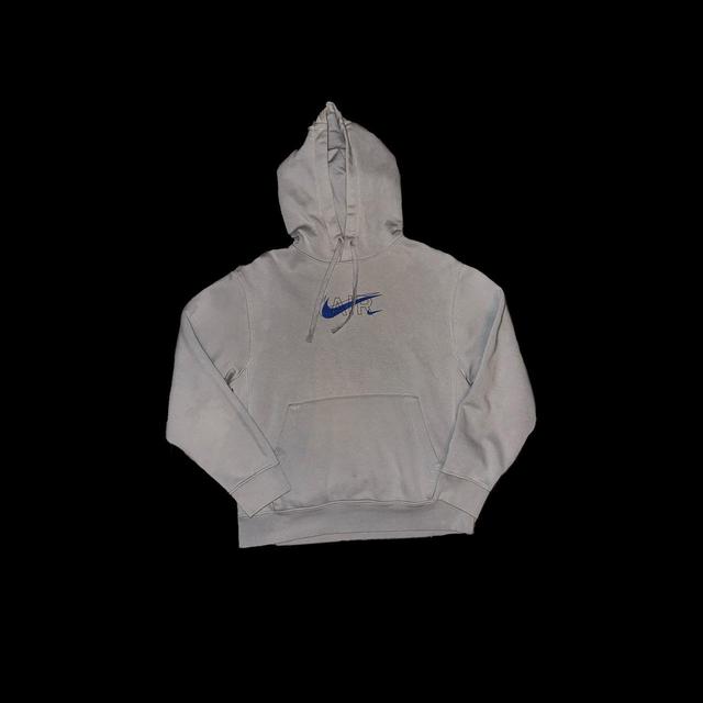 Nike Men's Hoodie - Grey/Blue - S on Productcaster.