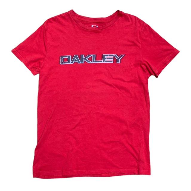 Oakley Men's T-shirt - Pink - M on Productcaster.