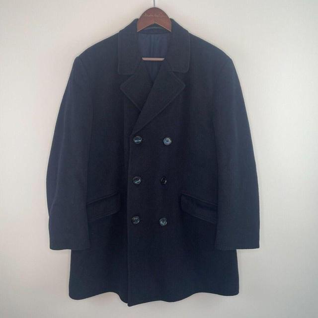 Vintage Men's Coat - Blue - L on Productcaster.