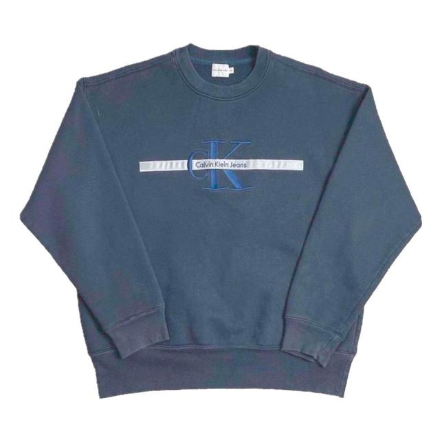 Calvin Klein Women's Sweatshirt - Navy - M on Productcaster.