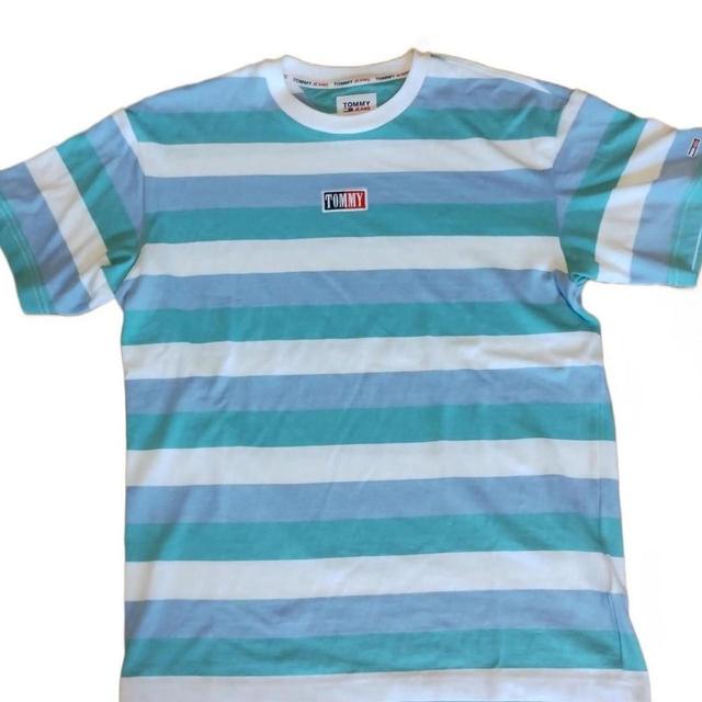 Tommy Hilfiger Men's T-shirt - White/Blue - S on Productcaster.