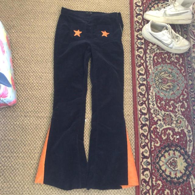 Women's Embellished Jeans - Navy/Orange - UK 8 on Productcaster.