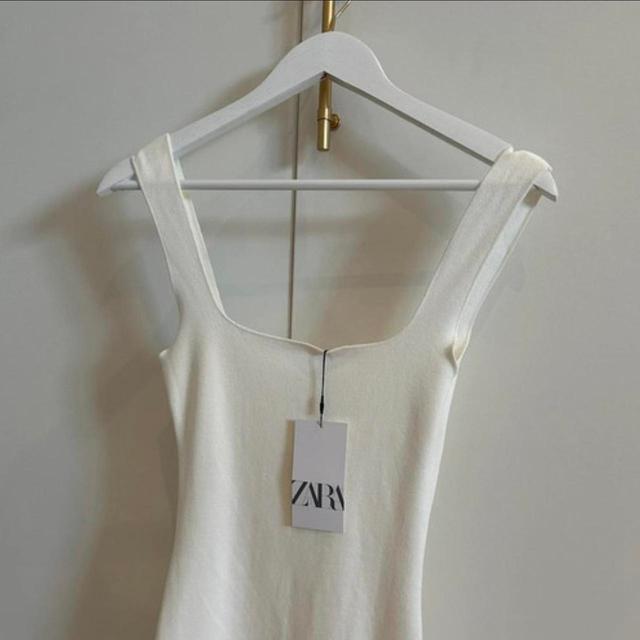 Zara Women's Bodycon Dress - White - S on Productcaster.