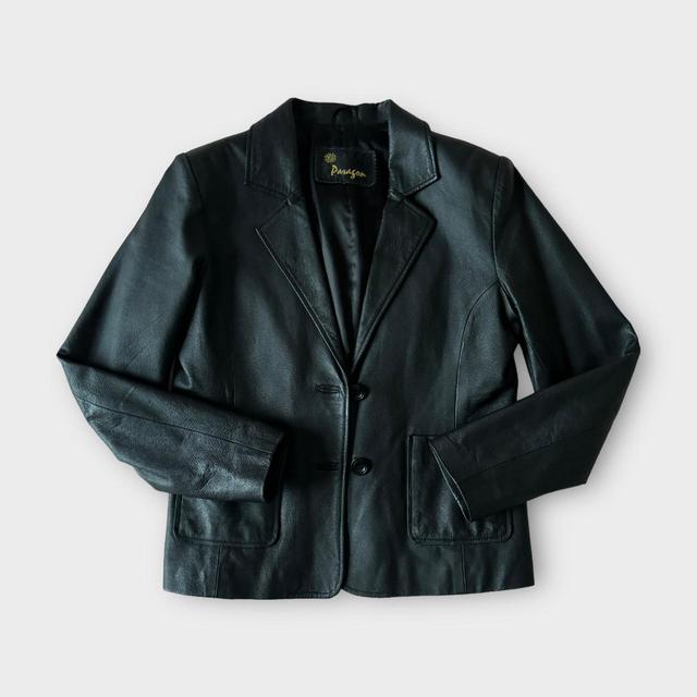 Vintage Women's Blazer Jacket - Black - UK 10 on Productcaster.