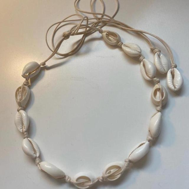 Women's Necklace - Cream on Productcaster.