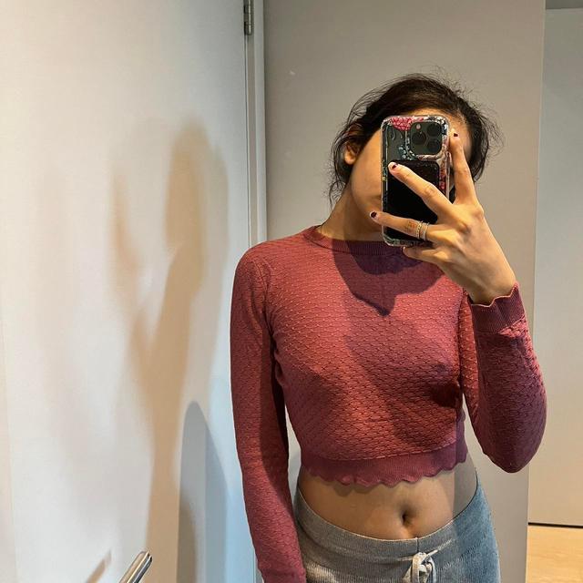 Zara Women's Crop top - Burgundy - 8 on Productcaster.