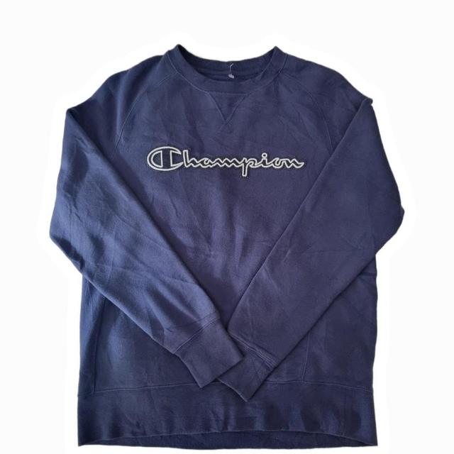 Champion Women's Sweatshirt - Blue/Navy - S on Productcaster.