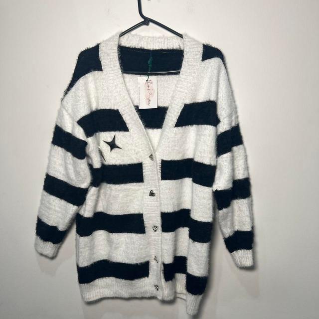 Preloved Women's Cardigan - White/Multi - 6 on Productcaster.