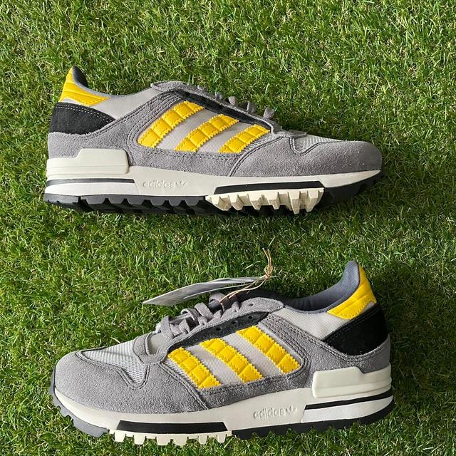 Adidas Men's Trainers - Grey/Yellow - UK 6 on Productcaster.