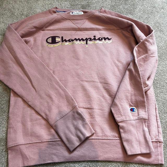 Champion Women's Sweatshirt - Pink/Brown - 12 on Productcaster.