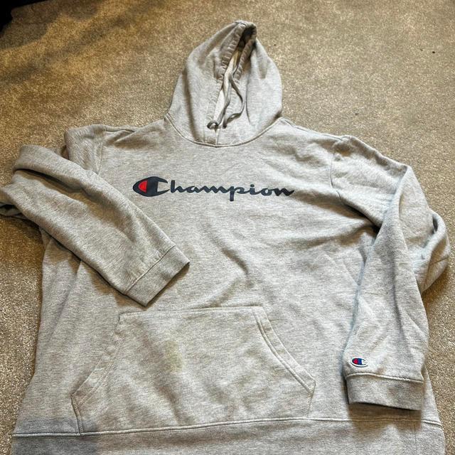 Champion Men's Hoodie - Grey - XL on Productcaster.