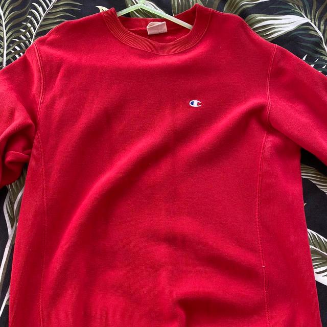 Champion Men's Sweatshirt - Red - S on Productcaster.