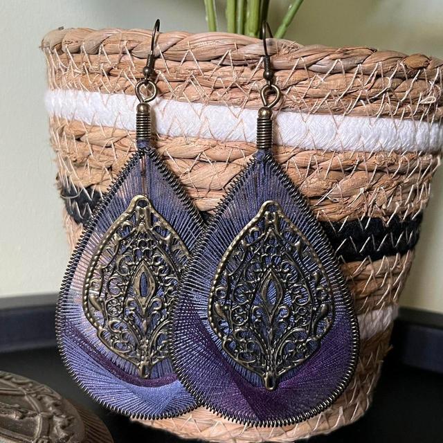 Women's Earrings - Purple/Multi on Productcaster.